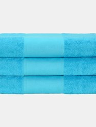 A&R Towels Print-Me Hand Towel (Aqua Blue) (One Size) - Aqua Blue