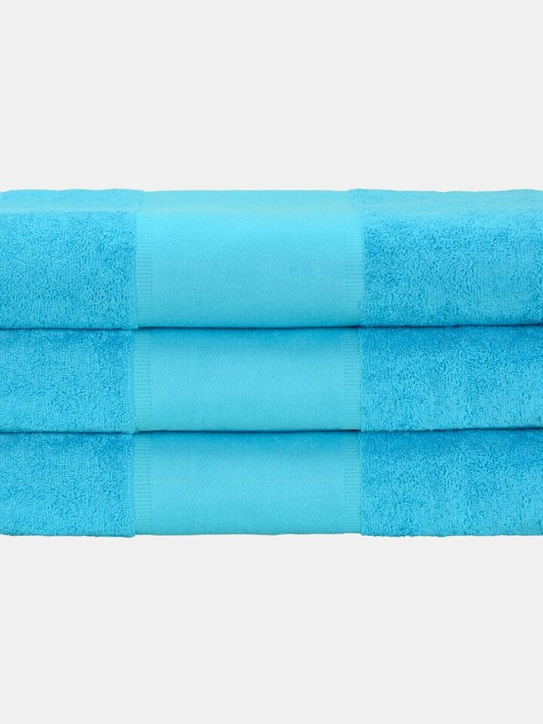 A&R Towels Print-Me Hand Towel (Aqua Blue) (One Size) - Aqua Blue