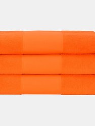 A&R Towels Print-Me Hand Towel (Bright Orange) (One Size) - Bright Orange