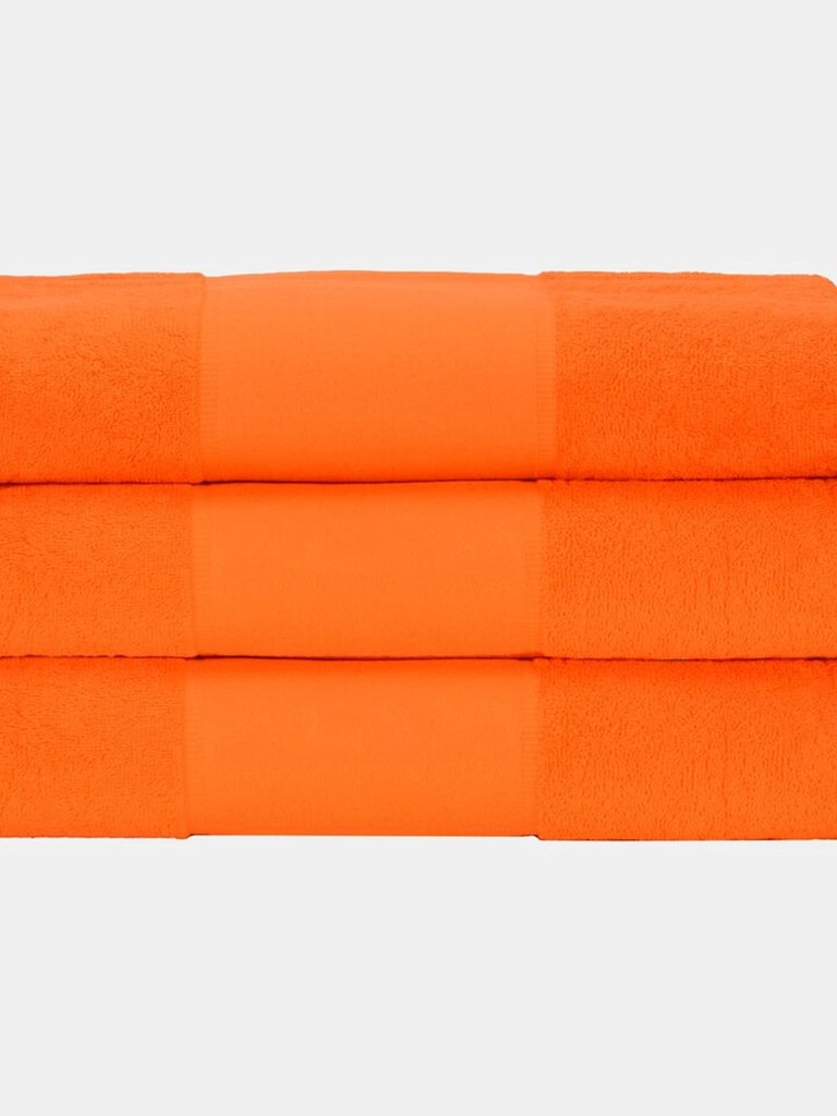 A&R Towels Print-Me Hand Towel (Bright Orange) (One Size) - Bright Orange