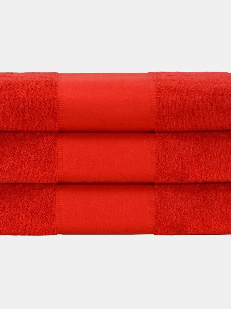 A&R Towels Print-Me Hand Towel (Fire Red) (One Size) - Fire Red