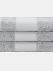 A&R Towels Print-Me Hand Towel (Light Gray) (One Size) - Light Gray