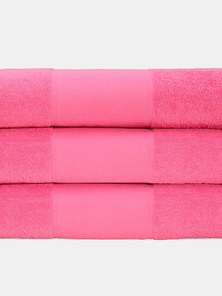 A&R Towels Print-Me Hand Towel (Pink) (One Size) - Pink