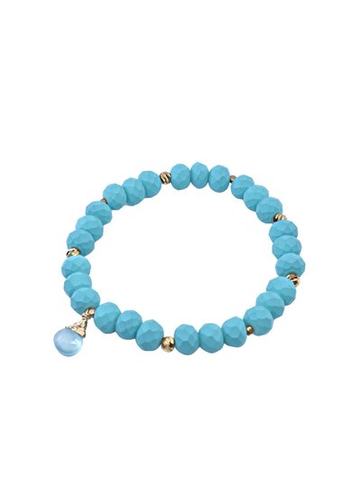 A Blonde and Her Bag Blue And Gold Bracelet With Chalcedony product
