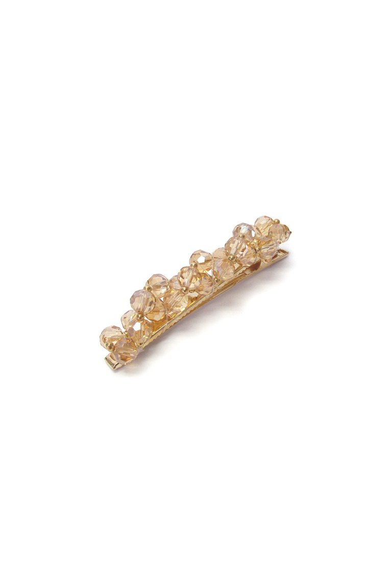 Champagne Crystal Hair Clip - Champagne