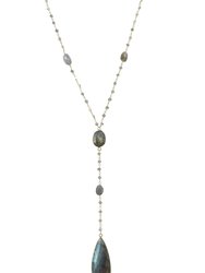 Diana Montecito Necklace in Labradorite with Labradorite Drop