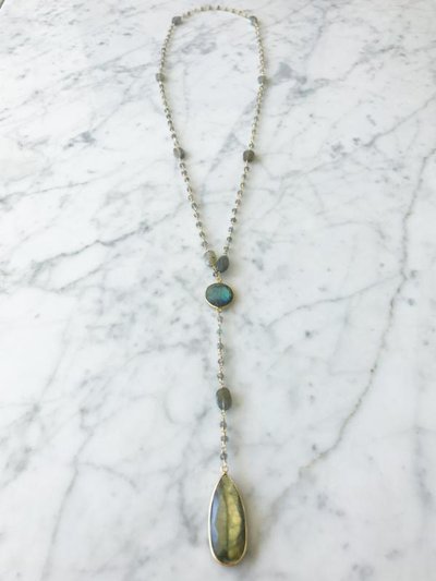 A Blonde and Her Bag Diana Montecito Necklace in Labradorite with Labradorite Drop product