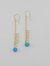 Drop Earrings with Pearl and Turquoise