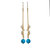 Drop Earrings with Pearl and Turquoise