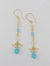Drop Earrings with Pearl Cluster and Chalcedony Drop
