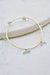Gold Bangle Bracelet With Blue Chalcedony Accent Beads