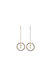 Gold Earrings with Pearl Chain and Labradorite Hoop Drop - Gold