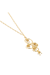 Gold Necklace With Gold And Moonstone Pendant - Gold