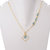 Gold Pendant Necklace With Blue Topaz Accent Stones