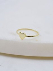 Gold Ring With Heart Pendant