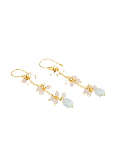 A Blonde and Her Bag Larimar Dangle Earrings With Moonstone product