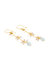Larimar Dangle Earrings With Moonstone - Gold