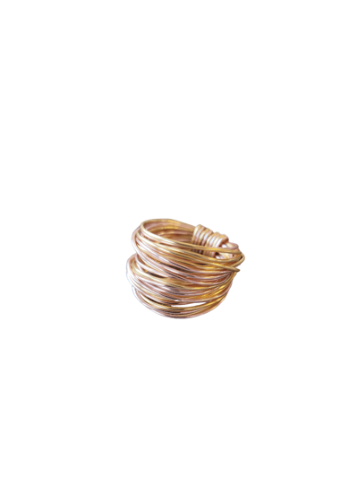 A Blonde and Her Bag Marcia Wire Wrap Ring in Rose Gold with Gold product