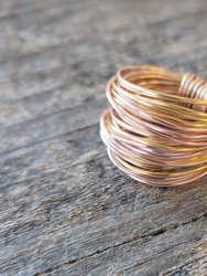 Marcia Wire Wrap Ring in Rose Gold with Gold