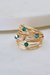 Marcia Wire Wrap Ring With Deep Green Swarovski Crystals