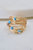 Marcia Wire Wrap Ring With Opaque Blue Swarovski Crystals - 14K Gold/ Sterling Silver