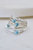 Marcia Wire Wrap Ring With Opaque Blue Swarovski Crystals - 14K Gold/ Sterling Silver