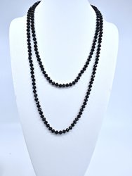 Night Sky Black Crystal Beaded Necklace