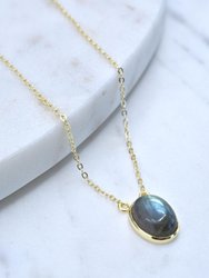 Oval Labradorite Pendant Necklace