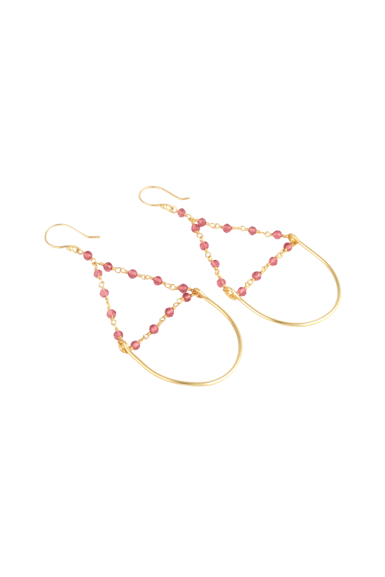 Pink Tourmaline Earrings - Pink