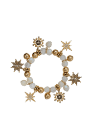 Snowflake Charm Bracelet in Gold - Gold