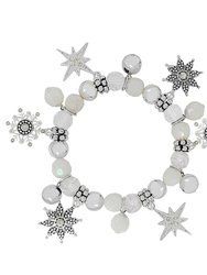 Snowflake Charm Bracelet in Silver