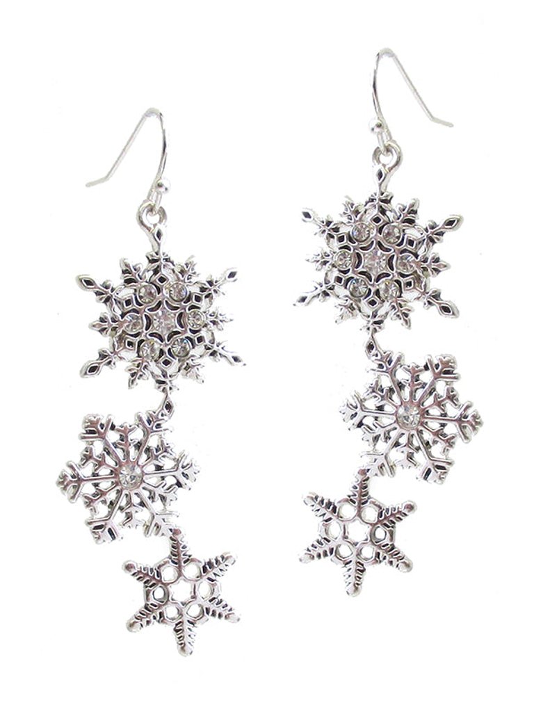Snowflake Earring in Silver