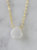 Stephanie Delicate Drop Necklace In Moonstone - Brass Chain - White