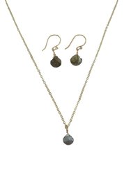 The Bailey Set In Labradorite And Vermeil - Silver