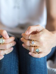 Torrey Ring in Blue Chalcedony