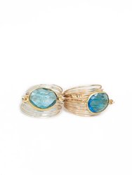 Torrey Ring in Blue Topaz - Gold Over Copper Tarnish Resistant