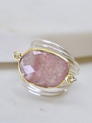 Torrey Ring In Cherry Quartz - 14k Gold Fill / Sterling Silver