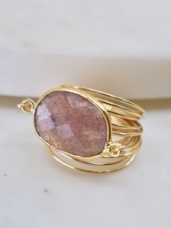 Torrey Ring In Cherry Quartz - 14k Gold Fill / Sterling Silver