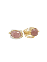 Torrey Ring In Cherry Quartz - 14k Gold Fill / Sterling Silver - Sterling Silver