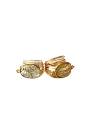 Torrey Ring in Golden Rutilated Quartz - 14k Gold Fill / Sterling Silver - Sterling Silver