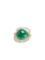Torrey Ring in Green Onyx