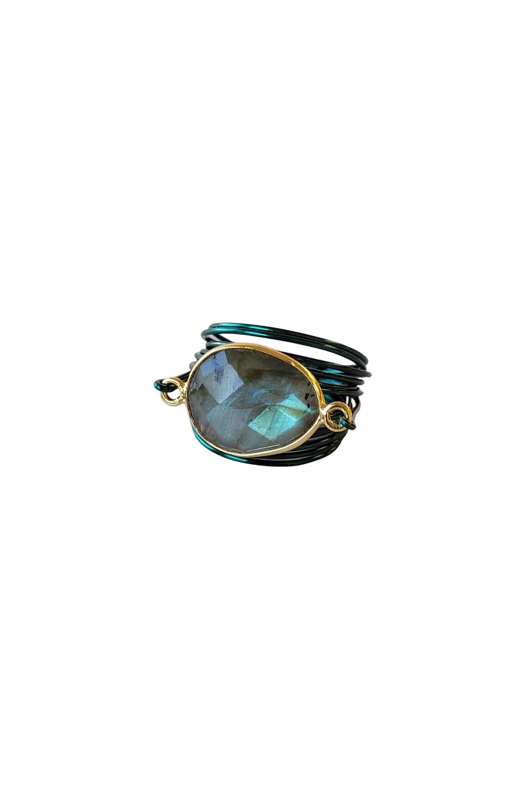 Torrey Ring In Green With Labradorite - Green Over Copper Tarnish Resistant
