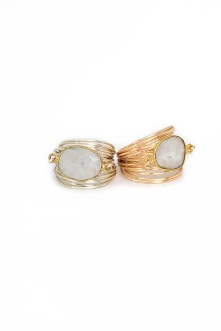 Torrey Ring in Moonstone - Gold Over Copper Tarnish Resistant