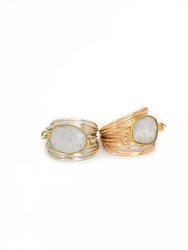 Torrey Ring in Moonstone - Silver Over Copper Tarnish Resistant