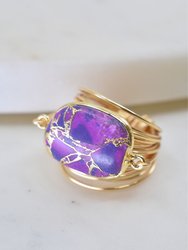 Torrey Ring In Purple Mojave Copper - Gold Over Copper Tarnish Resistant