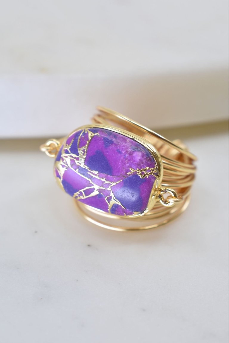 Torrey Ring In Purple Mojave Copper - Gold Over Copper Tarnish Resistant