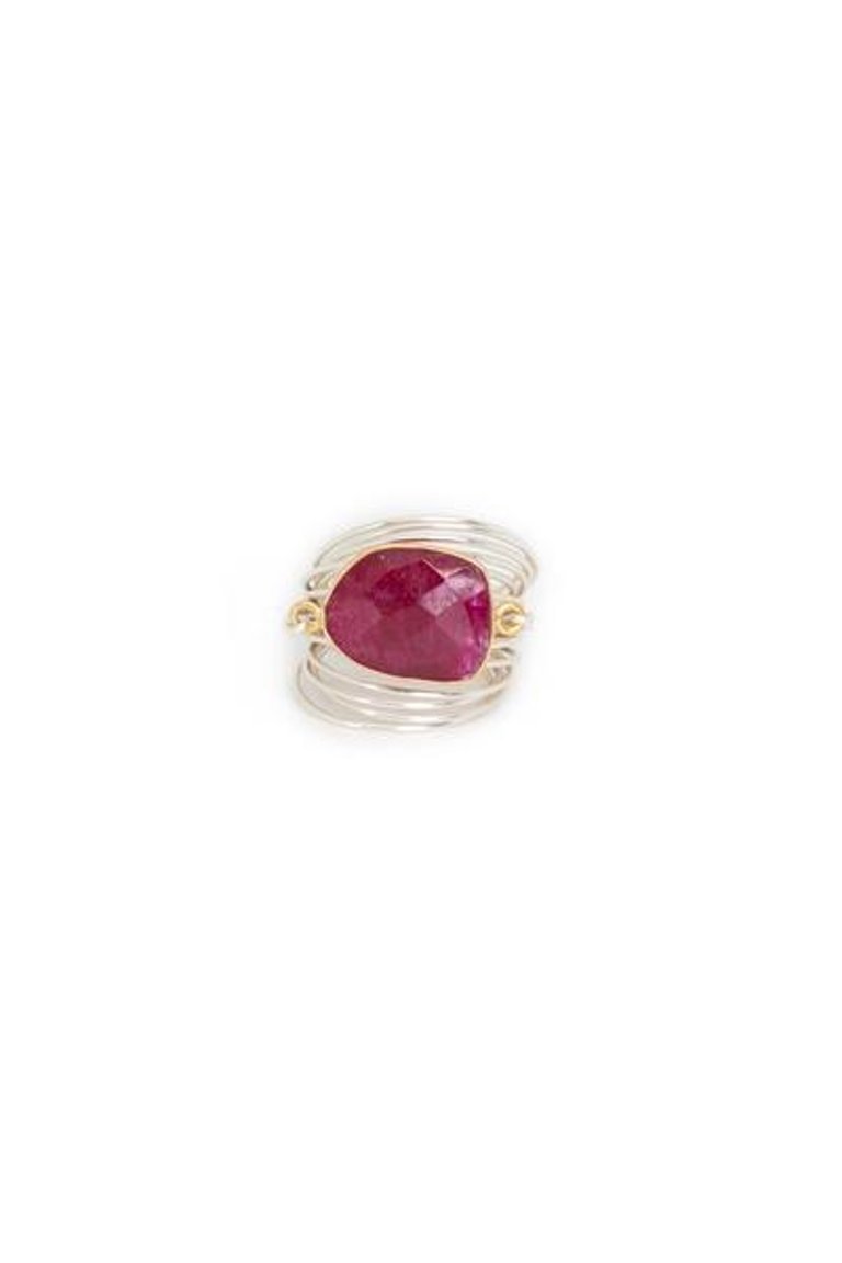Torrey Ring In Ruby - Silver Over Copper Tarnish Resistant