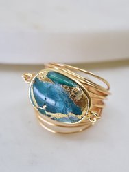 Torrey Ring In Teal Mojave Copper