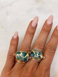 Torrey Ring In Teal Mojave Copper