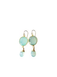 Victoria Ojai Earring In Chalcedony And Gold